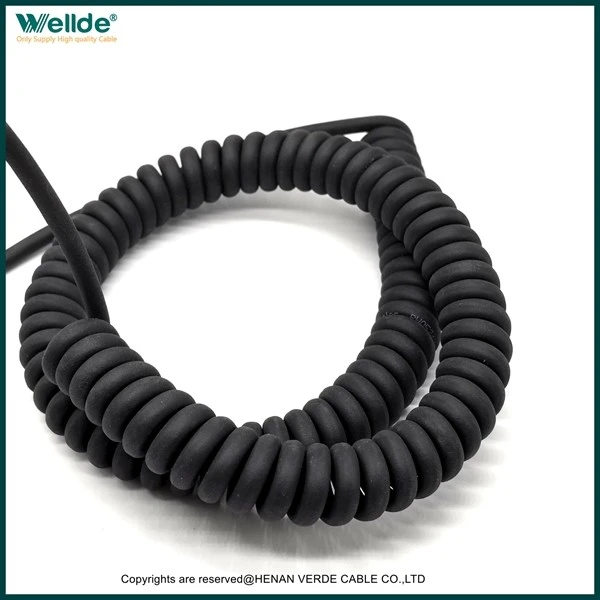 5 Core PUR Spiral Expansion Cable CAN Bus Signal high quality